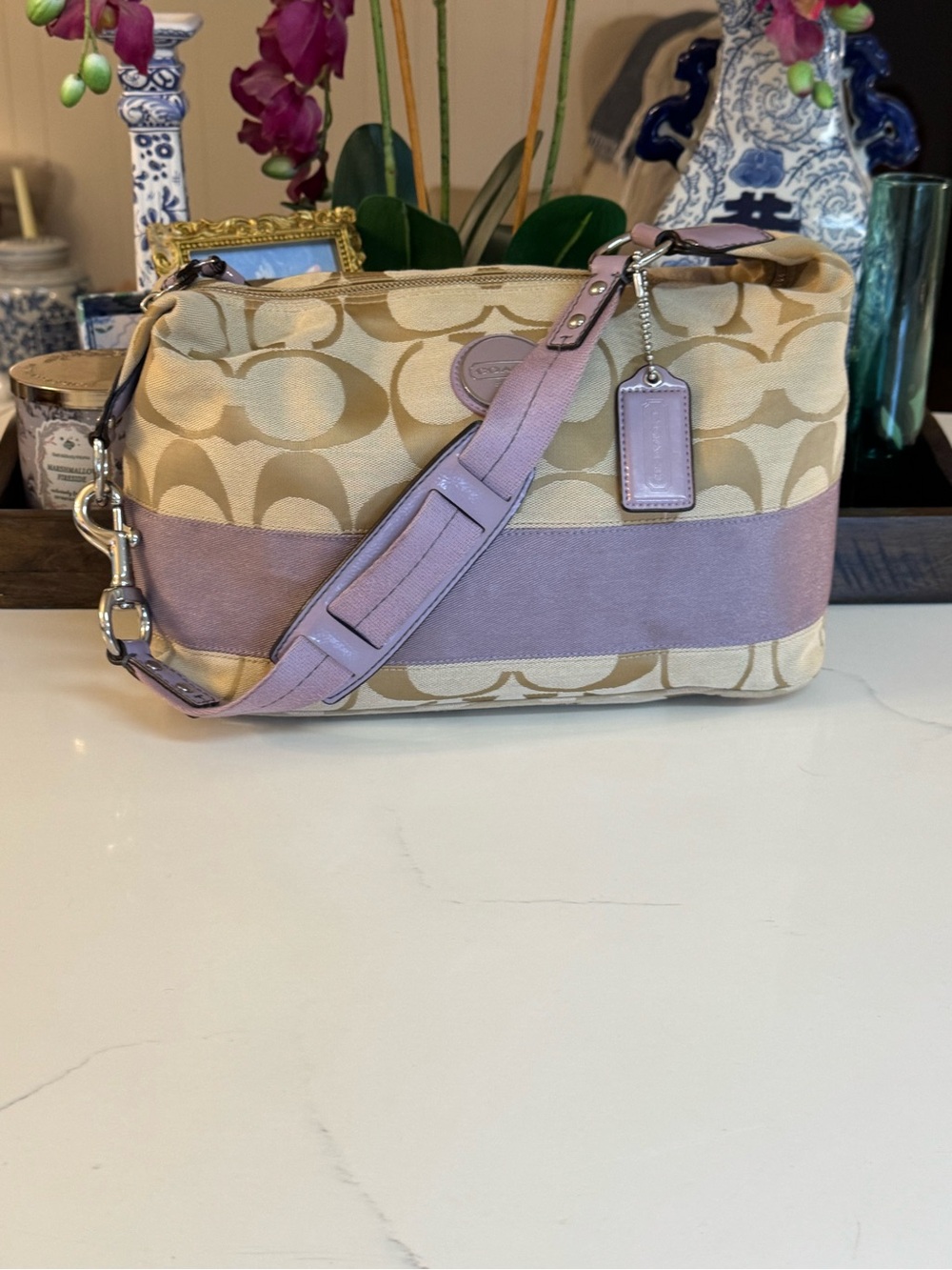 💜🤎COACH SIGNATURE HOBO SHOULDER BAG! 💜🤎